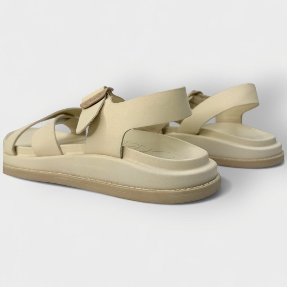 Chaco Women’s Townes Sandals Angora Beige Leather Size 11/ EU42  JCH109470Z - Picture 6 of 13